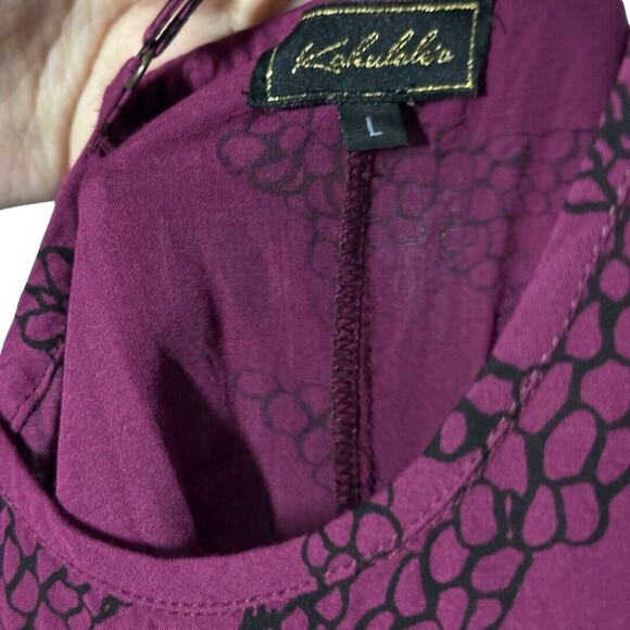 Kahulale’a Aloha Wear Lei Print Criss Cross Strap Maxi Rayon Dress Size L - Picture 5 of 11